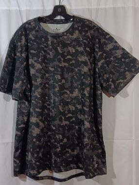 Eastbay Mens 2XL Gymtech Performance Top Dark Camouflage Black Gray Shirt